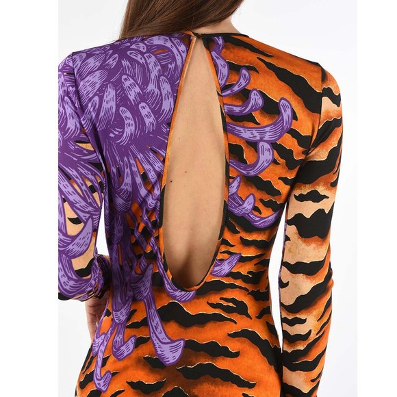 NEW size M 6-8 Long Dress by DSQUARED Exotic Print - Picture 5 of 9